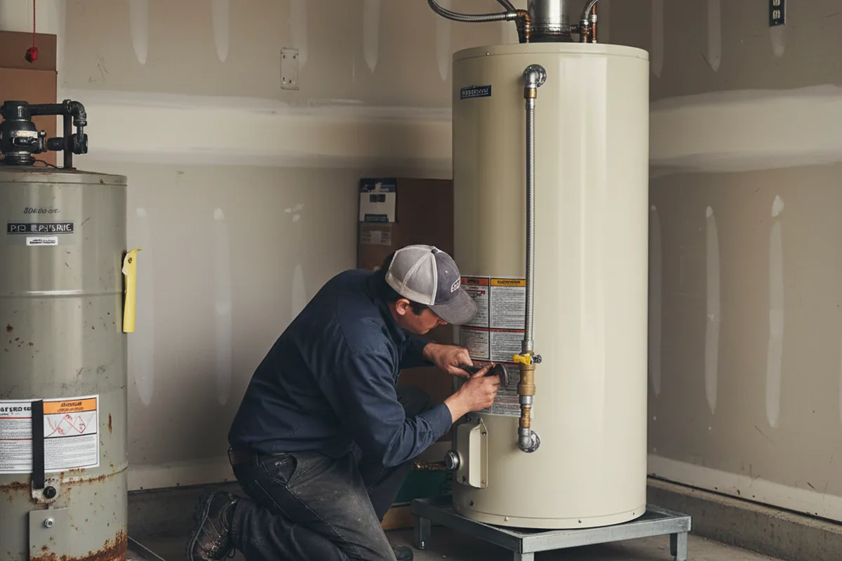 Water heater and shutoff valve replacement in North Grosvenordale